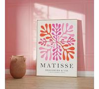 GKUVBF Affiches et impressions d'art mural Henri Matisse, rose saumon, sur toile, style abstrait, lignes linéaires, pour la décoration intérieure (70 x 100 cm, sans cadre)