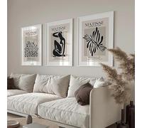 GKUVBF Affiches et imprimés Henri Matisse sur toile, peinture de musée, affiches vintage, galerie, art mural, décoration murale pour salon, chambre à coucher (30 x 40 cm, 3 pièces sans cadre)
