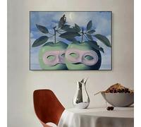 GKUVBF Affiches surréalistes célèbres, peinture sur toile abstraite de René Magritte, tableau mural imprimé pour décoration de salon (80 x 120 cm, sans cadre)