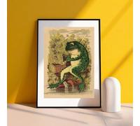 GKUVBF Affiches vintage d'animaux, grenouille, dessin animé, toile, impressions, art mural amusant pour chambre d'enfant, décoration d'intérieur, 70 x 105 cm, sans cadre
