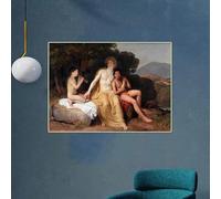 GKUVBF Alexander Ivanov « Apollon, Hyacinthe et Cyparisse faisant de la musique et chantant » Tableau sur toile, affiche, décoration intérieure (50 x 70 cm/sans cadre)