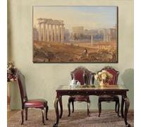 GKUVBF Architecture de la Rome antique, paysage, œuvre d'art du XVIIIe siècle, toile, affiche et impressions, décoration murale, 70 x 100 cm, sans cadre
