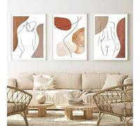 GKUVBF Art abstrait classique - Impression sur toile représentant un visage et un corps de fille sexy pour la décoration de la maison, du salon et de la chambre (60 x 80 cm, 3 pièces sans cadre)
