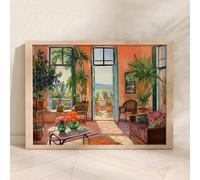 GKUVBF Clasisc Henri Matisse Artwork Summer Window View Flower Field Landscape Poster Canvas Painting Wall Pictures Home Decor(30x45cm/internal frame)
