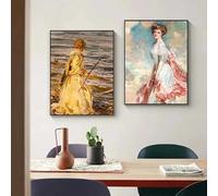 GKUVBF Collection de portraits de femmes de John Singer Sargent, célèbre peintre : affiche élégante sur toile (40 x 50 cm/2 pièces sans cadre)