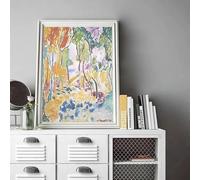 GKUVBF Exposition Henri Matisse - Affiche imprimée sur toile représentant un paysage abstrait et coloré, idéal pour la décoration murale du salon (30 x 45 cm, sans cadre).