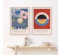 GKUVBF Hilma af Klint Citation Suédoise Art Print Affiche Inspirante Suède Scandinave Moderne Peinture Sur Toile Impressions Décoration Murale 60x90cm-2 Pièces Sans Cadre