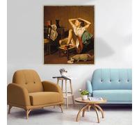 GKUVBF Impression sur toile « Thérèse rêvant » de Balthus, décoration murale moderne pour salon (30 x 45 cm, sans cadre)