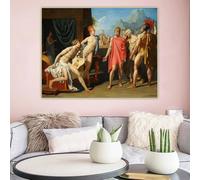 GKUVBF Ingres « Les Ambassadeurs d'Agamemnon dans la tente d'Achille » Tableau sur toile, impression d'art, affiche, décoration murale (30 x 45 cm, sans cadre)