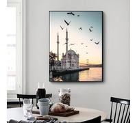 GKUVBF Istanbul, Turquie - Paysage de la Tour de Léandre - Tableau sur toile, affiche murale (50 x 70 cm, sans cadre)