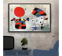 GKUVBF Joan Miró, tableaux célèbres, affiches abstraites et impressions sur toile, décoration murale abstraite pour la maison (50x70cm/sans cadre)