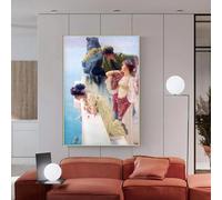 GKUVBF Lawrence Alma-Tadema, « Un regard de vanit頻, peinture sur toile, œuvre d'art, décoration murale moderne, décoration de salon (50 x 70 cm, sans cadre)