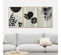 GKUVBF Lot de 3 impressions sur toile, affiches et peintures murales, motifs géométriques, formes abstraites, style bohème, décoration d'intérieur (30 x 45 cm, sans cadre)