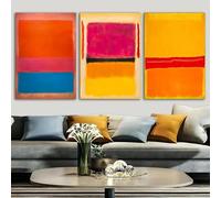 GKUVBF Mark Rothko Impressions d'art abstrait classique sur toile - Reproduction d'art mural Rothko pour salon, décoration d'intérieur - 30 x 40 cm - 3 pièces sans cadre