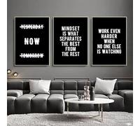 GKUVBF Minimalist Inspirational Black & White Letters Wall Art Print Canvas Printing for Living Room Modern Home Decor(30x45cm/3Pcs Frameless)