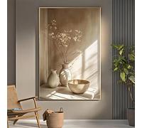 GKUVBF Modern Abstract Flowers Potted Plants Poster Vintage Vase Canvas Printing for Living Room Modern Home Wall Art Decor(30x45cm/Frameless)