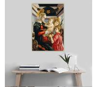 GKUVBF Peinture à l'huile sur toile « La Vierge à l'enfant » de Sandro Botticelli, œuvre d'art murale pour salon, décoration moderne, 70 x 100 cm, sans cadre