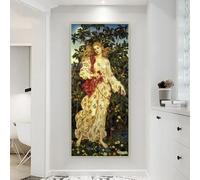 GKUVBF Peinture murale classique vintage sur toile représentant une femme esthétique, affiche HD imprimée pour salon, décoration d'intérieur moderne (40 x 120 cm, sans cadre)