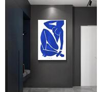 GKUVBF Peinture sur toile abstraite pour décoration d'intérieur, affiches françaises de nu bleu Henri Matisse, impression HD, image murale pour salon, 15,7" x 23,6" (40 x 60 cm), sans cadre