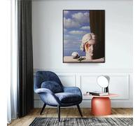 GKUVBF Peinture sur toile de René Magritte, œuvre d'art classique surréaliste, affiches et impressions, art mural pour décoration de salon (30 x 45 cm, sans cadre)