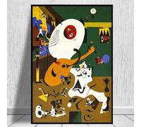 GKUVBF Peinture sur toile moderne de Joan Miro, affiches et impressions sur le surréalisme, images murales pour salon, décoration d'intérieur moderne (80 x 120 cm, sans cadre)