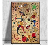 GKUVBF Peinture sur toile moderne de Joan Miro, affiches et impressions sur le surréalisme, images murales pour salon, décoration d'intérieur moderne (50 x 70 cm, sans cadre)