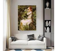 GKUVBF Peinture sur toile représentant un portrait de femme de John William Waterhouse, œuvre d'art classique célèbre, affiche imprimée pour décoration de salon (30 x 45 cm, sans cadre)