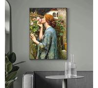 GKUVBF Peinture sur toile représentant un portrait de femme de John William Waterhouse, œuvre d'art classique célèbre, affiche imprimée pour décoration de salon (40 x 60 cm, sans cadre)