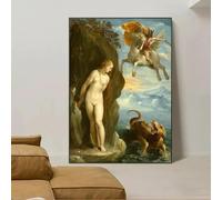 GKUVBF Peinture sur toile représentant une femme nue et sexy, affiche et impression murale, pour chambre à coucher, bureau, décoration d'intérieur, 50 x 75 cm, sans cadre