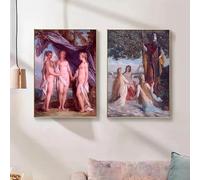 GKUVBF Peinture sur toile représentant une femme nue et sexy, affiches et impressions murales, pour chambre à coucher, bureau, décoration d'intérieur, 30 x 45 cm, 2 pièces, sans cadre