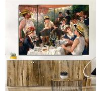 GKUVBF Peinture sur toile vintage de Pierre Auguste Renoir, Le Déjeuner des canotiers, décoration d'intérieur, 40 x 60 cm, sans cadre