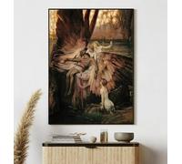 GKUVBF Portrait de femme de John William Waterhouse, œuvre d'art classique, affiche et impression sur toile, décoration murale (40x60cm/sans cadre)