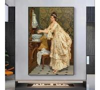 GKUVBF Portrait de femmes au Moyen Âge - Affiche et impression artistique sur toile - Décoration murale pour la maison ou la chambre (40x60cm/sans cadre)