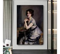 GKUVBF Portrait de femmes au Moyen Âge - Affiche et impression artistique sur toile - Décoration murale pour la maison ou la chambre (60x80cm/sans cadre)