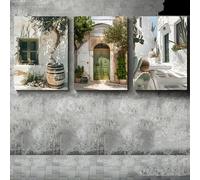 GKUVBF Tableau abstrait moderne sur toile représentant une architecture de feuilles vertes (70 x 100 cm x 3 / sans cadre) - Décoration intérieure moderne