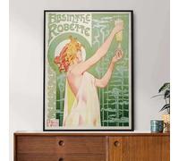 GKUVBF Tableau abstrait rétro Art Nouveau sur toile, affiche imprimée, décoration murale pour salon, fresque esthétique (30x40cm/sans cadre)