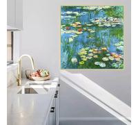 GKUVBF Tableau de Claude Monet « Nymphéas, 1916 » - Affiche d'art sur toile pour la décoration murale de votre salon moderne (40 x 50 cm/sans cadre)