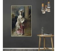 GKUVBF Tableau sur toile de Thomas Gainsborough « L'Honorable Mme Graham » (50 x 70 cm, sans cadre) - Décoration murale moderne pour salon ou maison