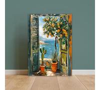 GKUVBF Tableau sur toile « Fenêtre ouverte » d'Henri Matisse, style rétro, pour une décoration murale moderne dans un salon (50 x 70 cm, sans cadre).