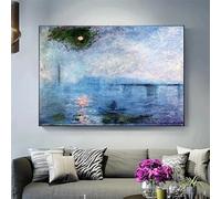GKUVBF Tableau sur toile représentant des paysages impressionnistes célèbres de Claude Monet - Affiches et reproductions - Décoration murale moderne (50 x 70 cm/sans cadre)