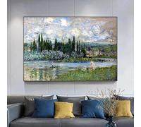 GKUVBF Tableau sur toile représentant des paysages impressionnistes célèbres de Claude Monet - Affiches et reproductions - Décoration murale moderne (70 x 100 cm/Sans cadre)