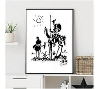 GKUVBF Tout ce que vous pouvez imaginer est réel. Impression sur toile d'art de Pablo Picasso, affiche Don Quichotte, tableau, décoration murale (40x60cm/cadre intérieur)