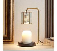 GKXLH Chauffe-bougie électrique à intensité variable avec minuteur pour bougies en pot, chauffe-cire parfumée avec 2 ampoules pour décoration d'intérieur, cadeaux pour femmes et hommes