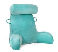 GKXLH Coussin de lecture - Coussins de lecture en velours pour s’asseoir au lit pour adultes, coussin de dos pour s’asseoir au lit avec coussin rond, coussins de repos au lit avec support pour le bras