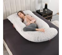 GKXLH en Forme de J Corps Entier Coussin de Grossesse avec Housse Amovible | Doux Coussin de Grossesse pour Dormir, Soutien du dos, du ventre, des hanches et des jambes, Polyvalent Pregnancy Pillow
