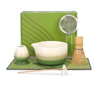 GKXLH Ensemble Matcha - Lot de 7 ustensiles en céramique pour matcha, kit matcha pour les amateurs de matcha, ensemble de thé matcha comprenant bol à matcha, fouet à matcha et support, cuillère