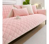 GKXLH Housse de Canapé Lavable - Doux Toison de Lait Housse Canapé 2 3 4 Places, Housse Canape Antidérapant, Housse Canape d'angle Housse de Canapé en L Protecteur de Meubles (Rose, 90x160cm)