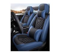 GKXTLTONG 5Sièges Cuir Voiture Ensembles de Housses de siège pour VW Tiguan Allspace R-Line 2021-2024, Auto Protecteur de Siège Anti Rayures Respirant Accessoire,A/Black-Blue-A/Luxurious
