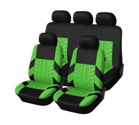GKXTLTONG Voiture Ensembles de Housses de Siège pour Seat Ibiza IV Hatchback 2008-2017, Respirant Antidérapant Tissu Protection pour Sièges de Voiture,A/Green-A/5-seats Full Set