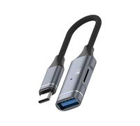 GKYQVE Adaptateur de type C vers USB pour lecteur de carte mémoire - Se branche instantanément sur les téléphones mobiles, systèmes de fenêtre, ordinateurs portables - Adaptateur USB C OTG - Alliage
